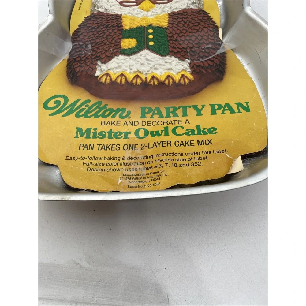 1978 WILTON 502-7644 Aluminum Cake Pan MISTER OWL